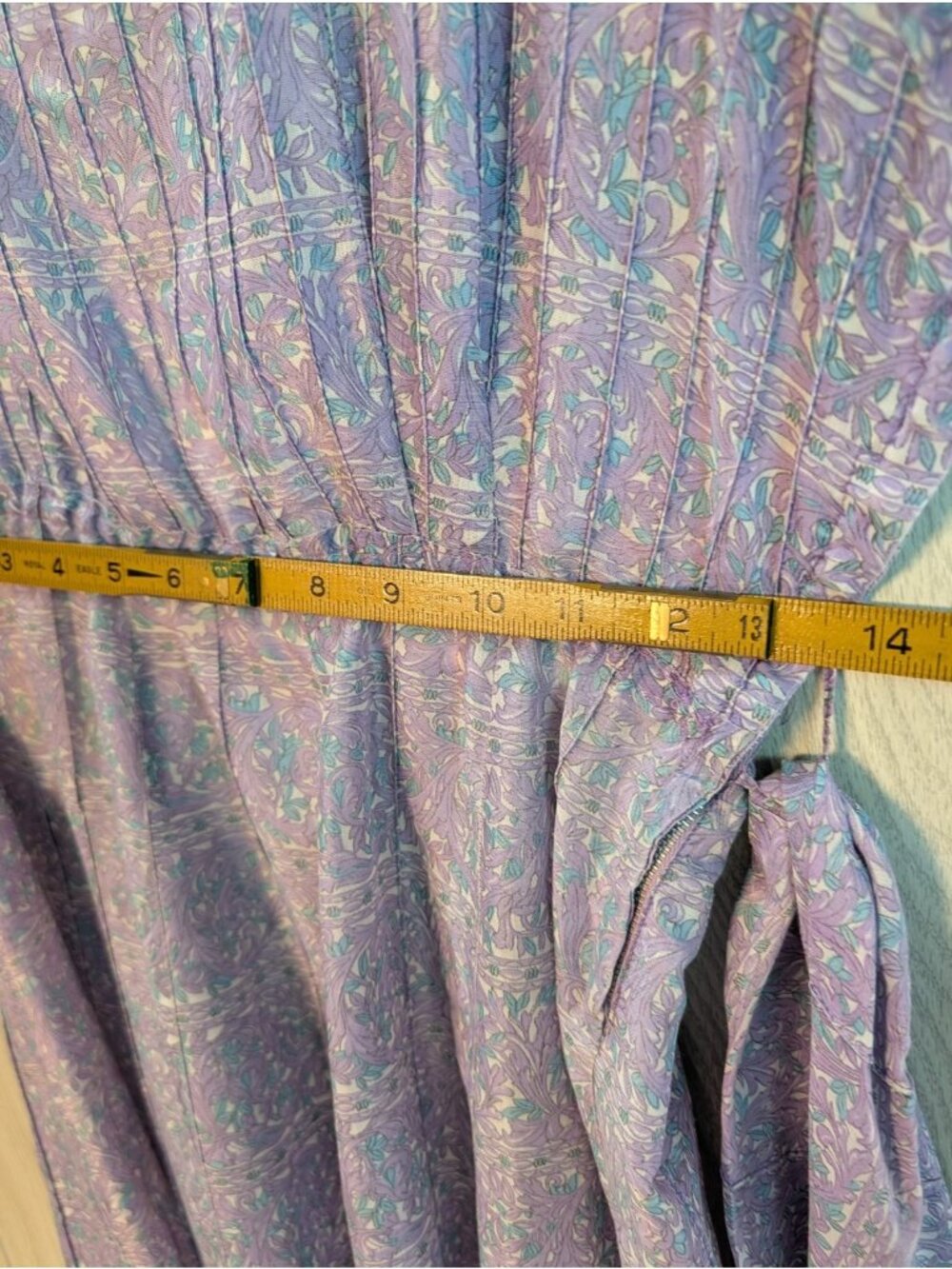 Vintage 50’s-60’s Caldwell Casuals Floral Dress Women’s 100% Bemberg Rayon Yarn - Picture 8 of 10